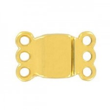DQ metal Magnetic clasp 3 rings Antique Gold